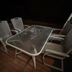 Glass Table & Chairs 