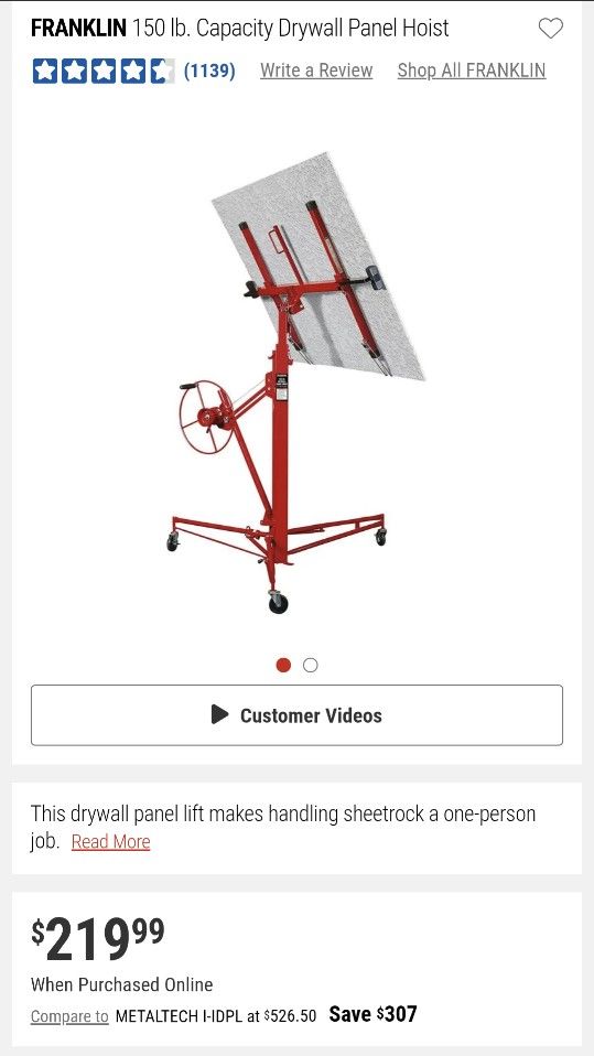 Drywall Hoist