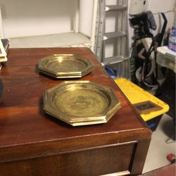 6- Brass Coasters