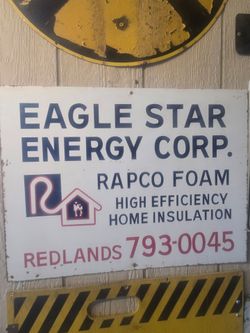 Eagle Star Energy Corp Rapco Foam Advertising Sign