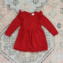 Beautiful Sparkly Red Girls Toddler 18m Dress 