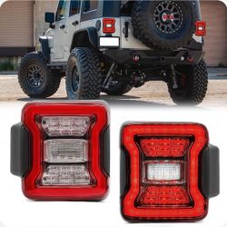 LED Tail Lights Compatible with 2007-2018 Jeep Wrangler JK JKU