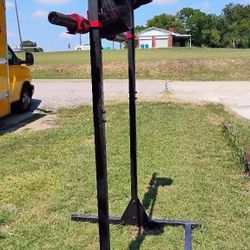 squat rack and bar and mats 