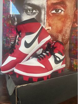 Jordan Mid 1 Cleats Chicago size 12