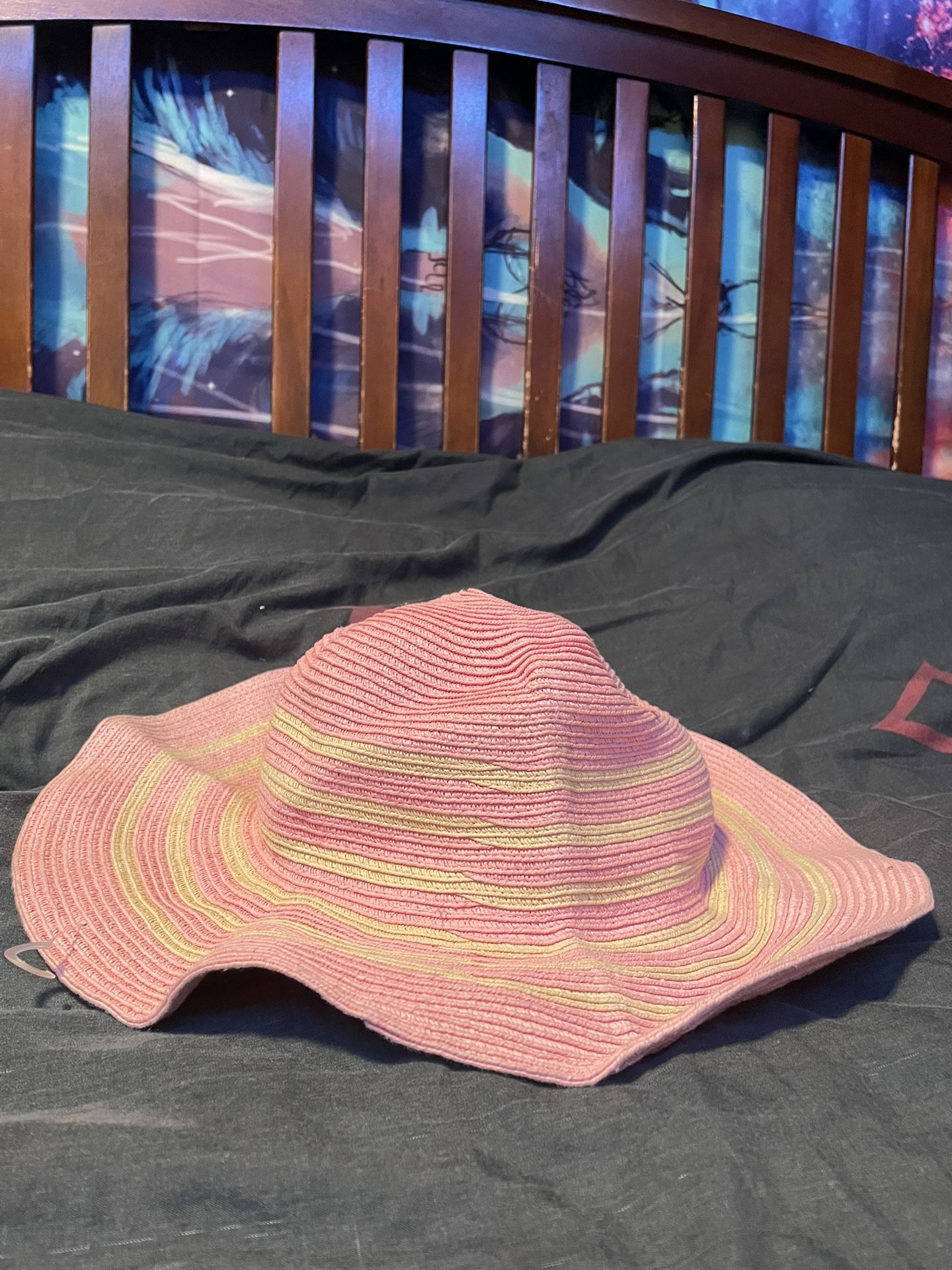 Target Kids Hat in Pink and Yellow Stripes