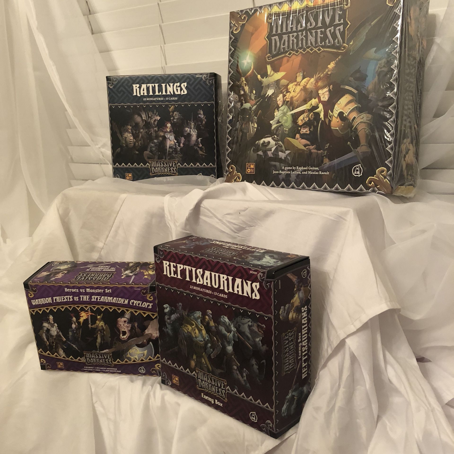 Massive Darkness board game with expansions