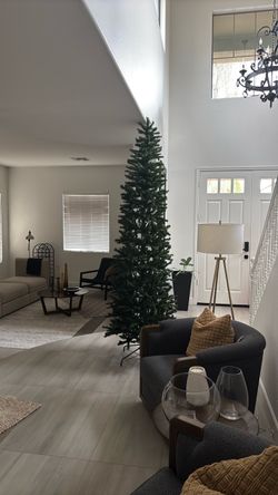 Tall Slim Artificial Christmas Tree