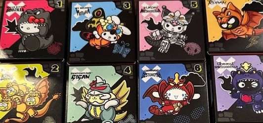 Hello kitty x Godzilla 8 complete mcd set