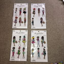 NEW Bundle Of The Paper Studio Girl Stickers (1 Sticker Used)