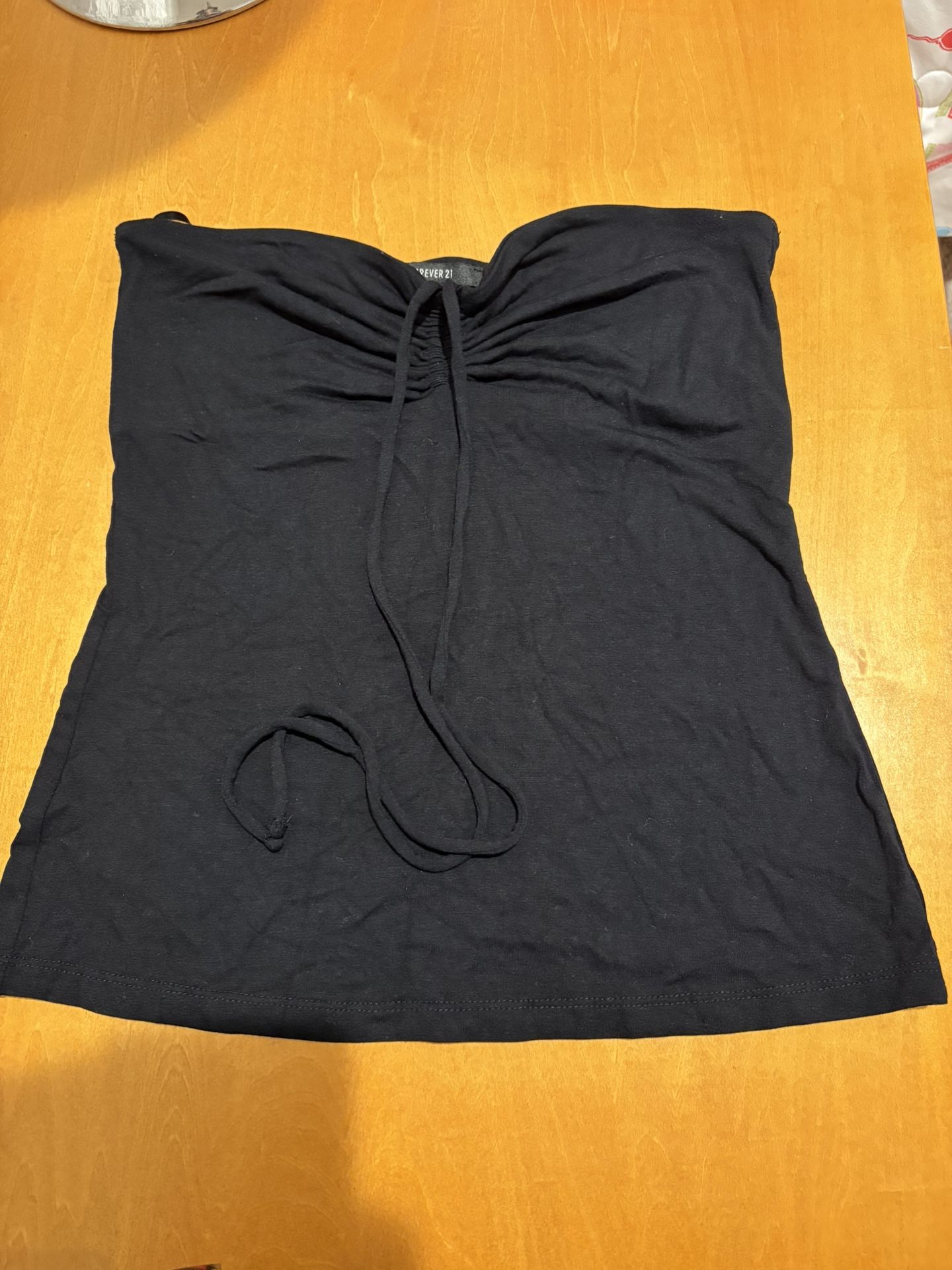 Forever 21 Strapless Top Black Size S New