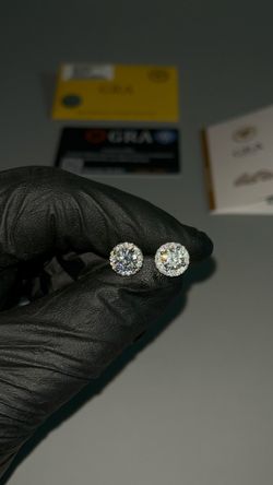 VVS1 Moissanite Earrings 6.5mm