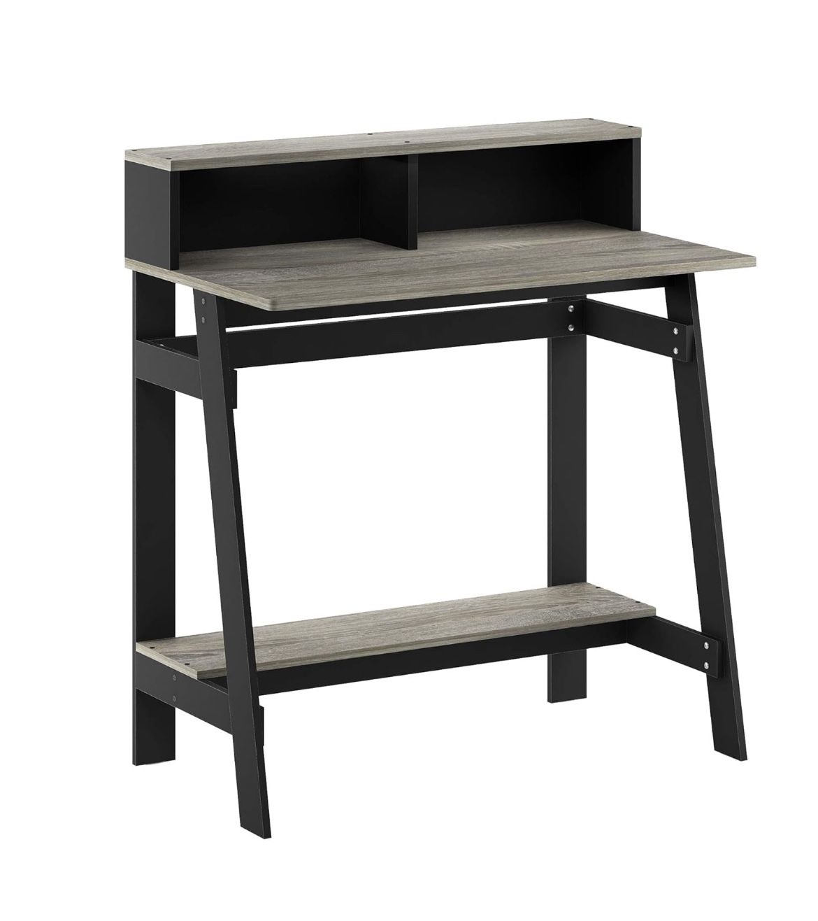 Simplistic A Frame Computer Desk, Black/French Oak Grey