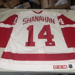 Authentic Jsa Auto Brendan Shanahan Detroit Red Wings Jersey Men 52 Ccm Clean