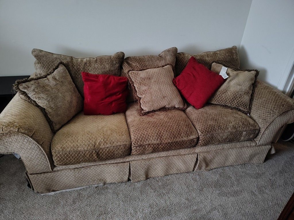 Couch, Love Seat And Ottoman
