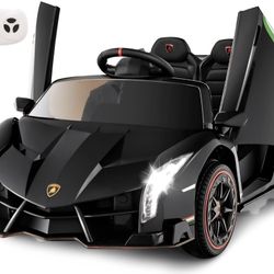  2 Seater Kids Ride on Car, 12V Licensed Lamborghini Veneno