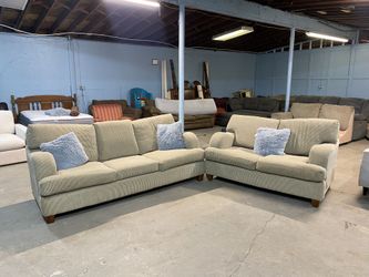 Free delivery- Comfy Beige Sofa Loveseat Couches