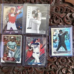 5 Shohei Ohtani baseball cards (all for $80)