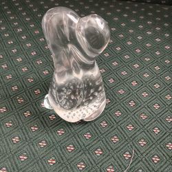 Vintage Leonard Towel Art Glass Hound Dog 