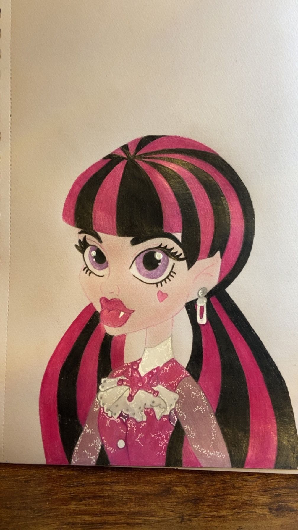 Monster high art work made by hand