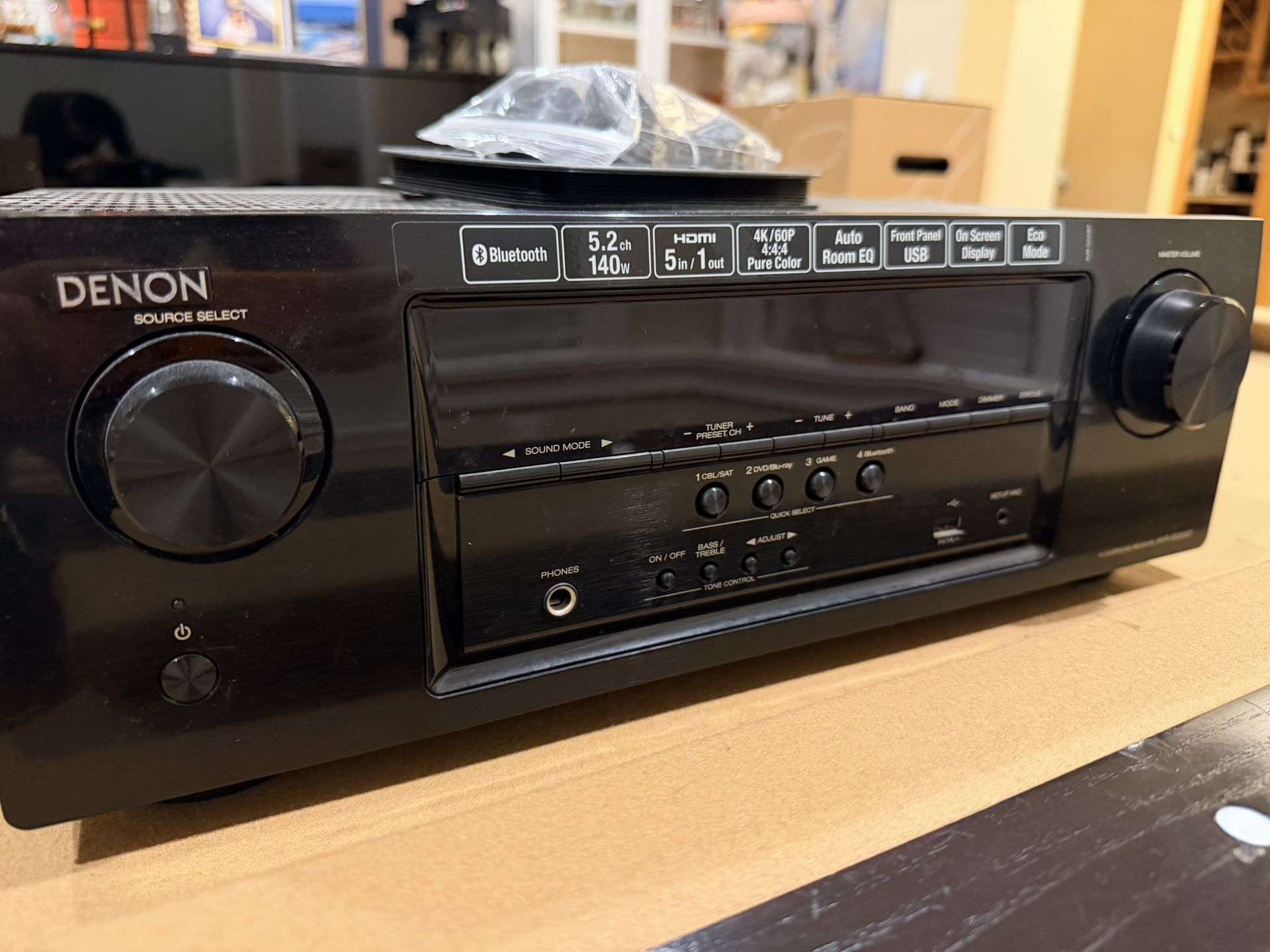 Denon 4K 5.1 channel AV receiver (like new)