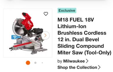 Millwaukee meter saw 12” one key
