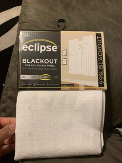 Blackout one rod pocket panel curtain