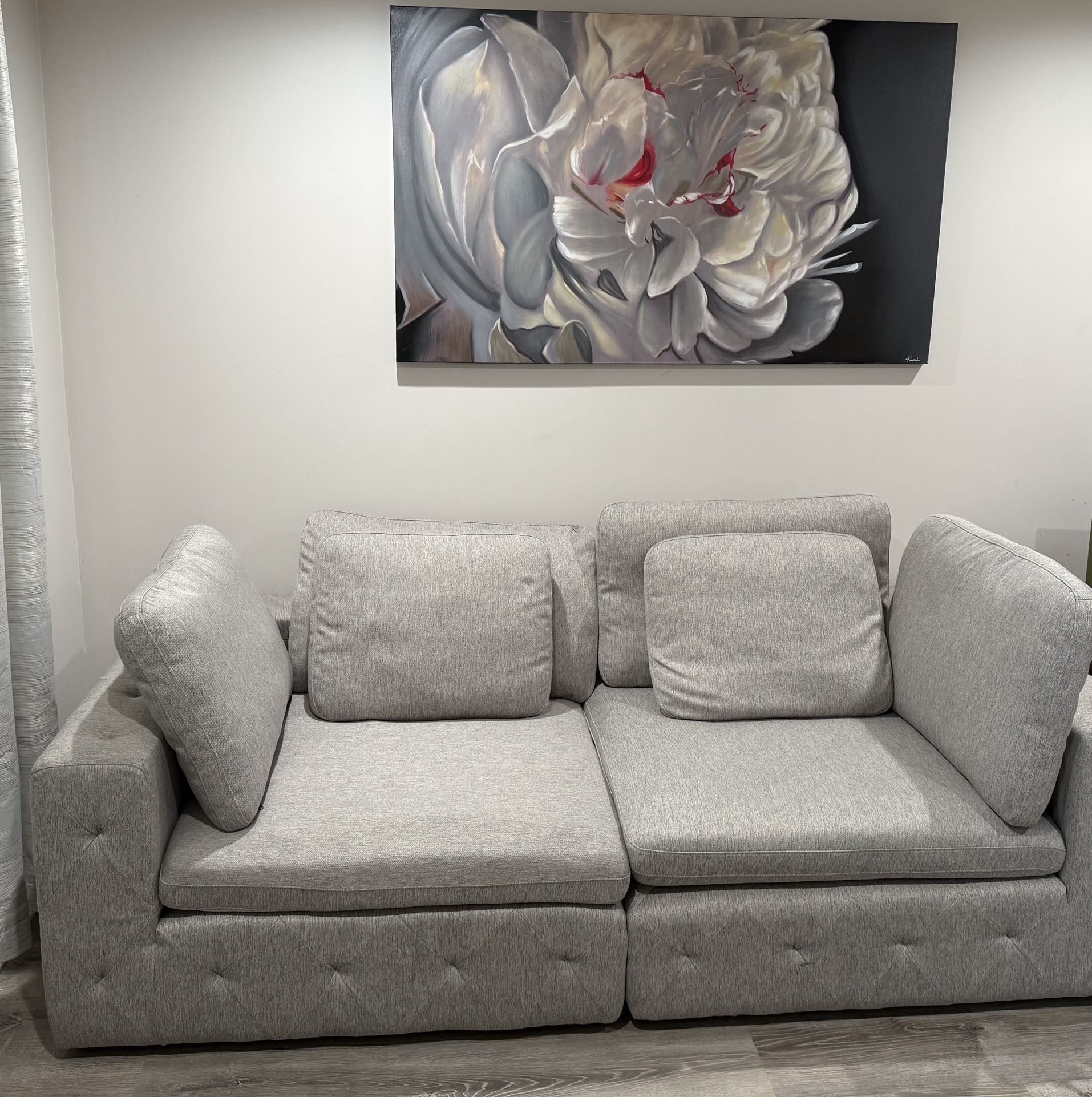 GRAY LOVESEAT