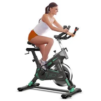 Stationary Exercise Bike Cycling Bike W/33Lbs Flywheel Home Fitness Gym Cardio - Black