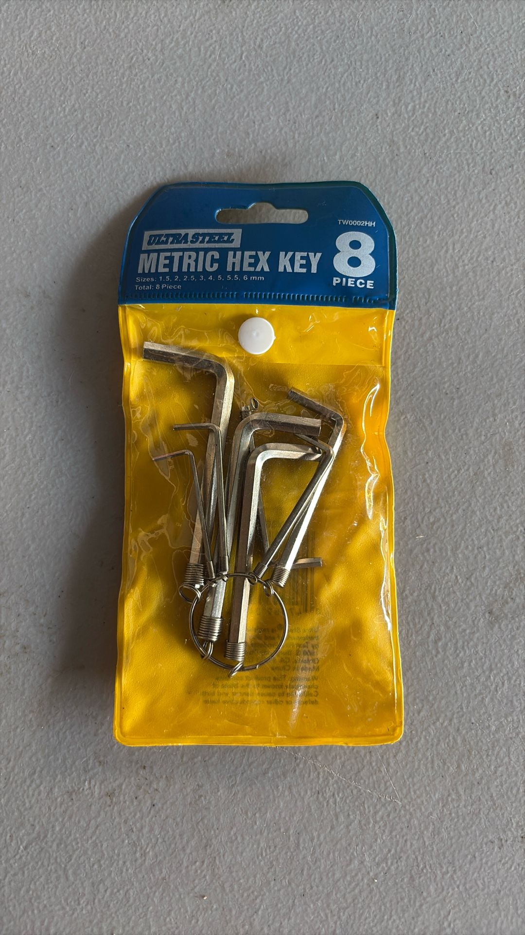 Metric Hex Key 8 Piece 