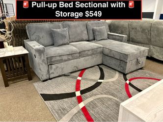 GREAT DEALS 🚨 New pull-up bed Sectional with storage