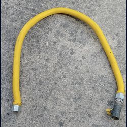 Gas line with valve for comercial gas appliances