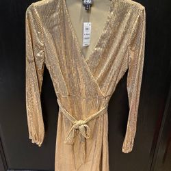INC Sequin Gold Dress