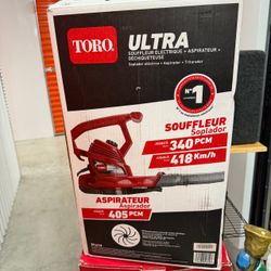 Toro Ultra 3-in-1 electric blower, vacuum, and mulcher, model 51619