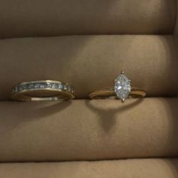 Diamond Wedding Ring & Band