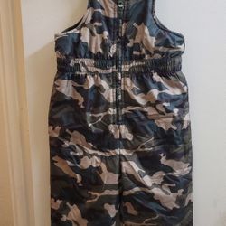 kids boys girls faded glory camouflaged winter ski bib overalls 5t 