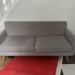 Grey Couch Sofa Century Modern Midway Engage