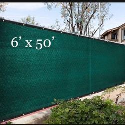 6'×50' (Green Color) Privacy Fence Screen 