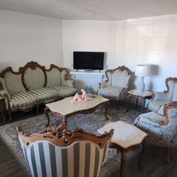 Living Room Set, Couch Chairs And Tables $3000 Obo