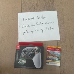 The Legend of Zelda Tears of the Kingdom Nintendo Switch Pro Controller w/ 12 month membership
