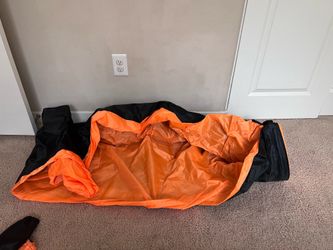 Orange and Black Inflatable Air Lounger