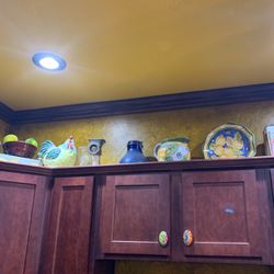 Lemon, Pottery, And Antique Bottles