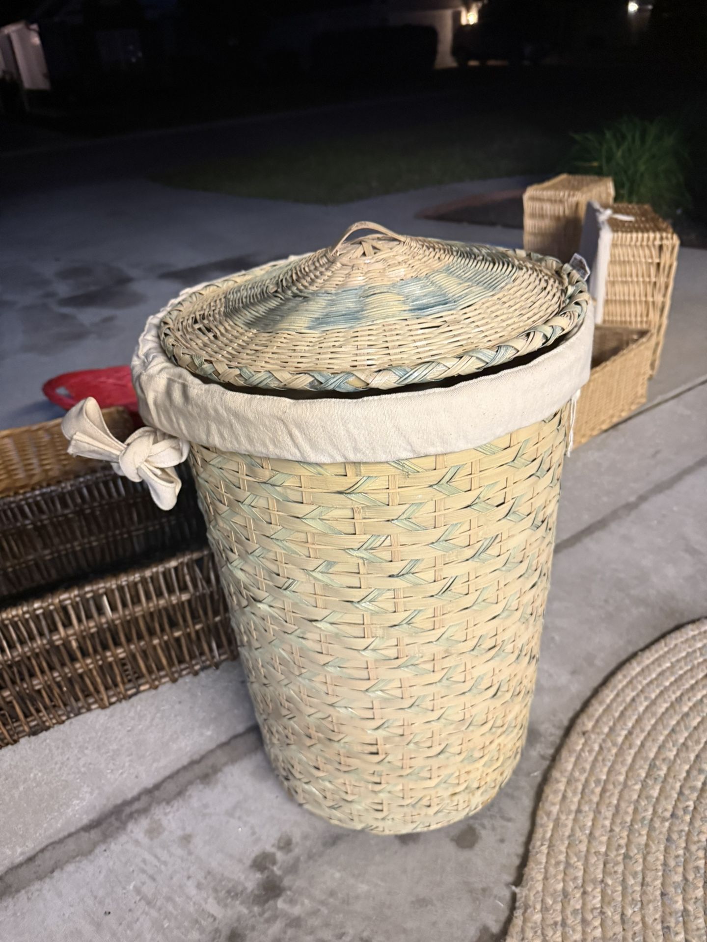 Tall Wicker Basket