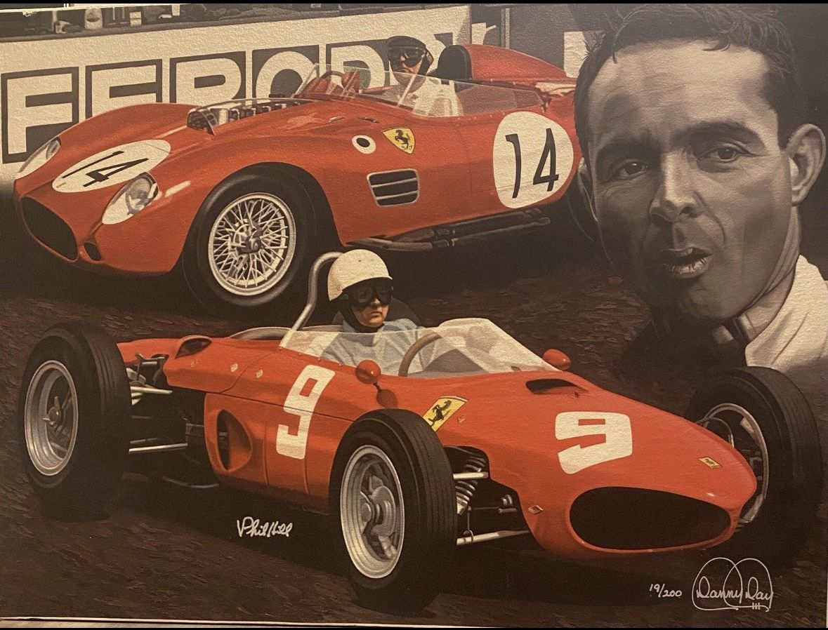 Tribute to Phil Hill by Danny Day Autographed by Phil Hill Ferrari 19/200!!!