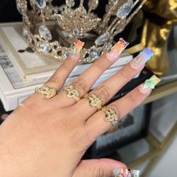 Gold Plated Heart Rings