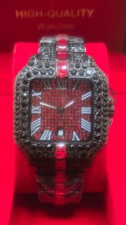 Brandnew Aj 40mm iced out with red strips on the band