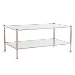 Glass & mirrored coffee table