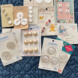 White Vintage Buttons