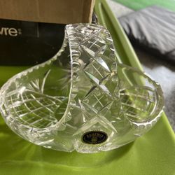 Crystal Boat Tray With Handle