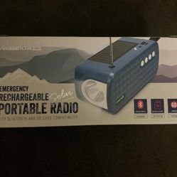 EMERGENCY RECHARGEABLE SOLAR PORTABLE RADIO