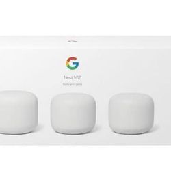Google Nest Wifi Router and Two Points - Snow